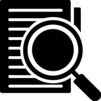 Magnifying Glass Over Document for Research and Analysis vector