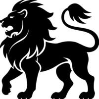 Majestic Lion Silhouette Art for Tattoos and Design Projects vector