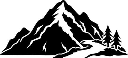 Majestic Mountain Landscape with Pine Trees for Nature Projects vector