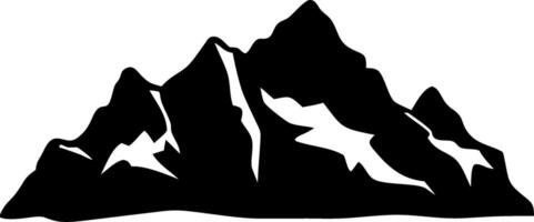 Majestic Mountain Silhouette for Nature Inspired Tattoo and Design Projects vector