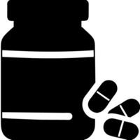 Medicine Bottle with Pills for Pharmacy and Healthcare Design Projects vector