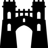 Medieval Castle Silhouette for Graphic Design and Illustration Projects vector