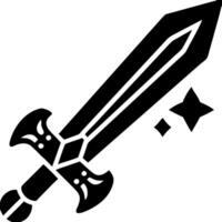Medieval Sword and Star for Gaming and Design Projects vector