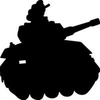 Military Tank Silhouette for Design Projects and Illustrations vector