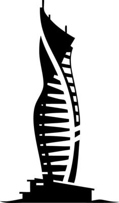 Modern Abstract Skyscraper Silhouette for Architectural Design