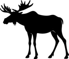 Moose Silhouette for Wildlife Art and Design Projects vector