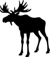 Moose Silhouette Illustration for Wildlife Designs and Nature Concepts vector