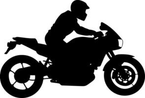 Motorcycle Rider Silhouette for Design Projects and Illustrations vector