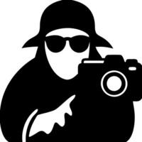Mysterious grapher Silhouette for Creative Projects vector