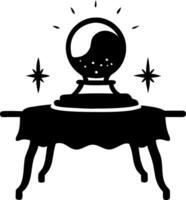 Mystical Crystal Ball on Table Illustration for Esoteric Design and Tarot Concepts vector