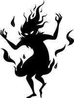 Mysterious Shadow Creature Silhouette Illustration for Fantasy Projects vector
