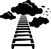 Pathway to the Clouds Illustration for Dream Concept Art and Inspirational Design vector