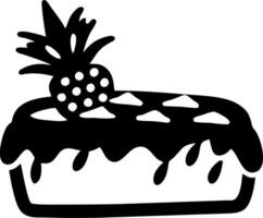 Pineapple Topped Cake Perfect for Bakery Logos and Recipe Books vector