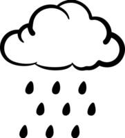 Rain Cloud with Raindrops Weather for Apps and Design Projects vector