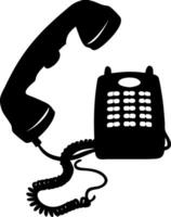 Retro Landline Telephone Illustration for Vintage Signage and Graphic Design vector