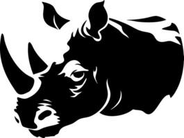 Rhino Head Silhouette Art for Graphic Design and Decor Use vector
