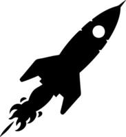 Rocket Silhouette Art for Design Projects and Illustrations vector