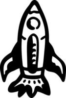 Rocket Ship for Digital Design Projects and Children's Coloring Books vector