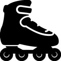 Roller Skate Silhouette for Sports Design Projects vector