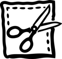 Scissors Cutting Dotted Line for Craft and DIY Projects vector