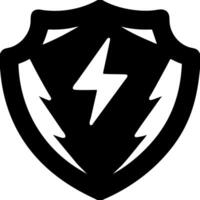 Shield with Lightning Bolt for Security and Electrical Safety Illustration vector