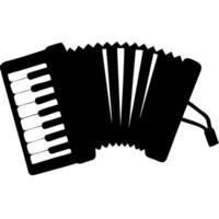 Silhouette Accordion for Music Design and Decoration Projects vector