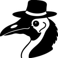 Silhouette Bird with Hat Art for Design and Decor Applications vector