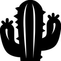 Silhouette Cactus Desert Succulent Illustration for Decor and Design Projects vector
