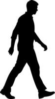 Silhouette Illustration of Man Walking for Design and Artistic Projects vector