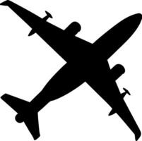 Silhouette of a Commercial Airplane in Flight Illustration for Design Projects vector