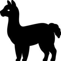 Silhouette of Alpaca Illustration for Creative Design Projects and Craft Applications vector