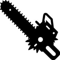 Silhouette of Chainsaw Illustration for Design and Construction Projects vector