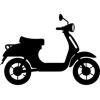 Silhouette of Classic Scooter Design for Art and Illustration Projects vector