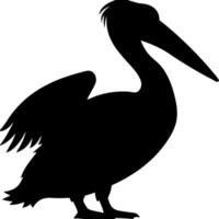 Silhouette of Elegant Pelican Bird for Art and Design Projects vector