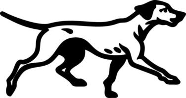 Silhouette of Hunting Dog in Motion for Design and Art Projects vector