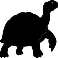 Silhouette of Large Turtle Graphic for Art Projects and Designs vector