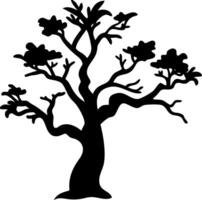 Silhouette of Leafless Tree with Branches Art for Design Projects vector