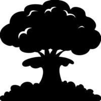 Silhouette of Lush Tree Design for Nature Themes and Decorative Art Projects vector