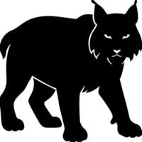 Silhouette of Majestic Lynx for Art and Design Projects vector