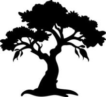 Silhouette of Majestic Tree Illustration for Art and Design Projects vector
