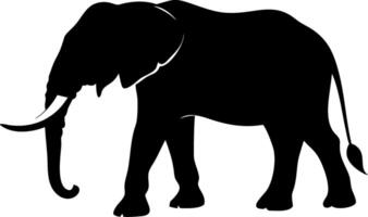 Silhouette of Majestic Elephant Illustration for Design and Art Projects vector