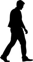 Silhouette of Man Walking Illustration for Design and Branding vector
