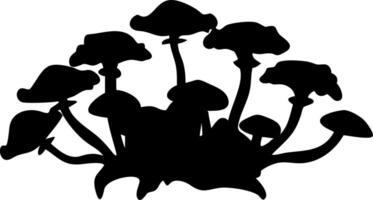 Silhouette of Mushrooms Art for Nature Illustrations and Graphic Designs vector