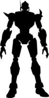 Silhouette of Robotic Warrior for Design and Illustration Usage vector