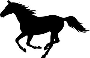 Silhouette of Running Horse Perfect for Tattoos and Coloring Books vector