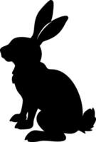 Silhouette of Sitting Rabbit Illustration for Design and Craft Projects vector