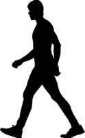Silhouette of Walking Man Illustration for Design and Artwork Projects vector