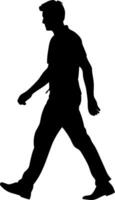 Silhouette of Walking Man Perfect for Graphic Design and Illustrations vector