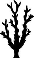 Silhouette Coral Design for Ocean Themed Art and Creative Projects vector