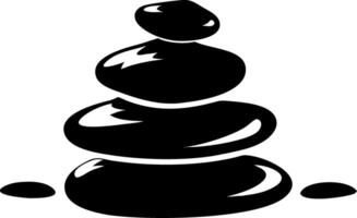 Silhouette Zen Stone Stack for Relaxation and Spa Themes vector